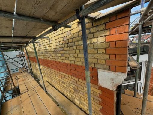 sanding the bricks in process in seven sister area 